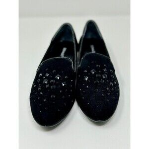 Donald Pliner Studded Loafer Flats Black Markesp Size 5.5